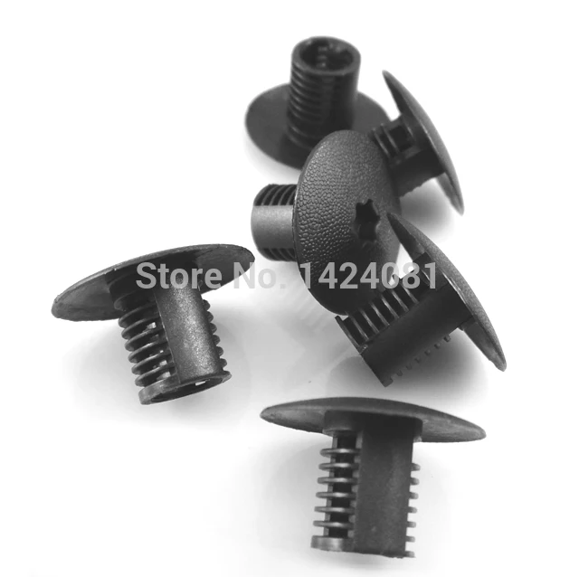 

100x BLACK Nylon Cowl Top Stud Retainer Cover for Chrysler Dodge Ram 1994-On 13/16" 6503339
