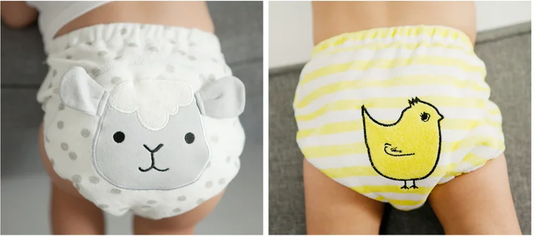 Многоразовые подгузники милые детские хлопковые тренировочные брюки бамбуковые