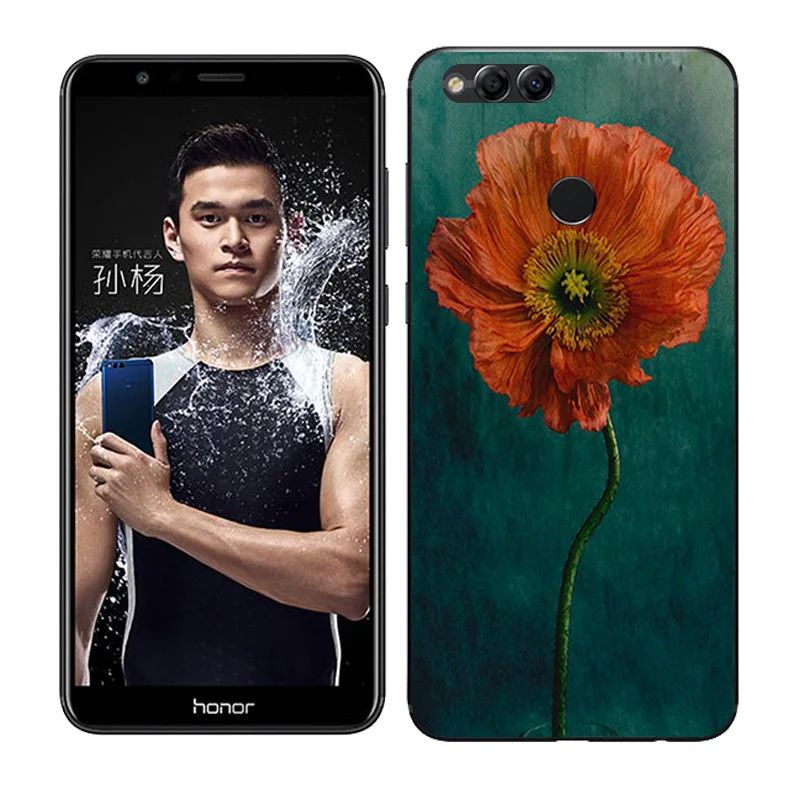 5 93 "для Huawei Honor 7X силиконовый чехол необычная окрашенная для задняя крышка