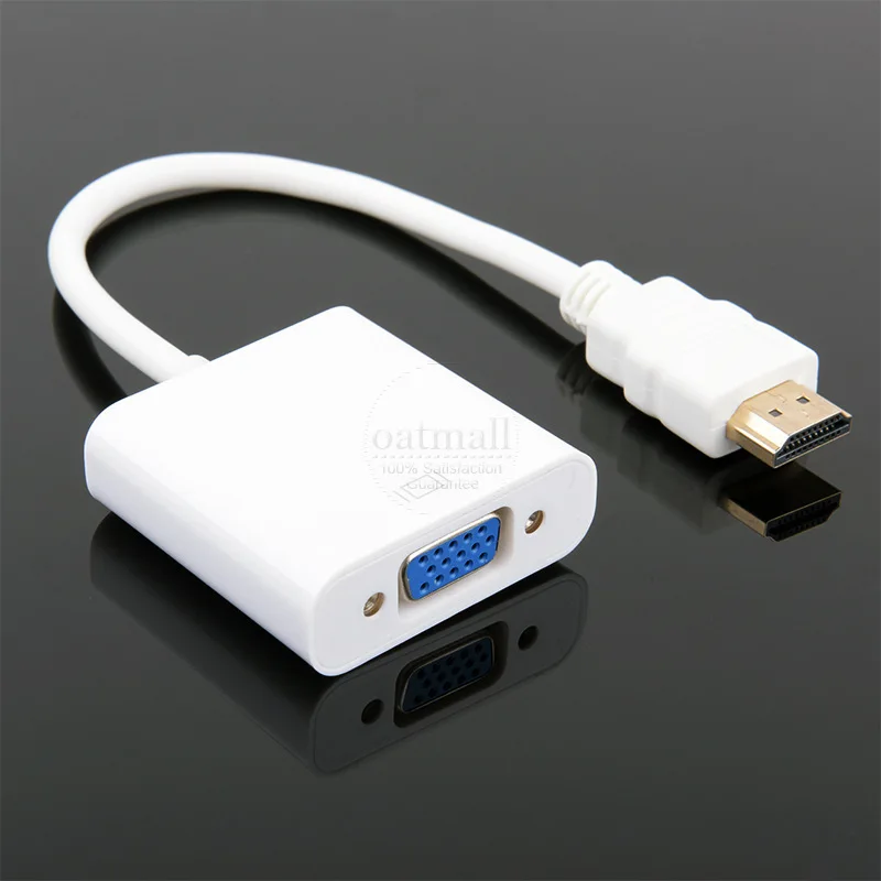 Адаптер HDMI VGA кабель преобразователь цифрового сигнала в аналоговый 1080p для пк