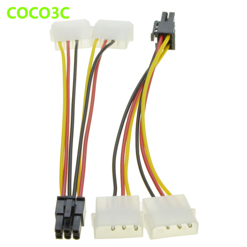 6 Pin Male 1-2 Molex 4Pin IDE Мужской кабель питания графическая карта порт к D Штекер для nVidia