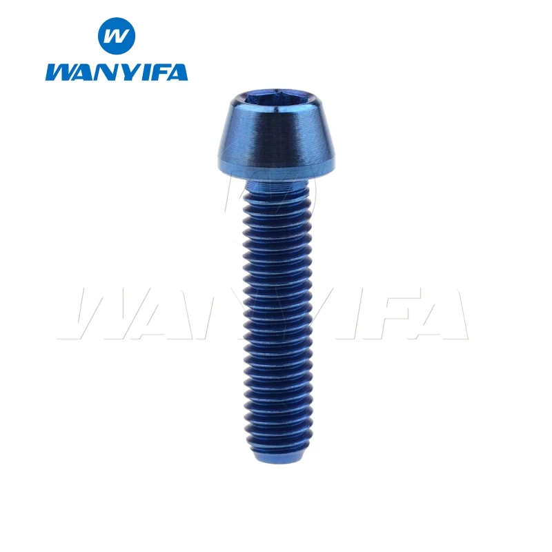 Wanyifa M6x10 15, 16, 18, 20, 25 30 35, 40 45 50 55 60 65 мм конической головкой Винт с титановым болтом для велосипедного тормоза велосипеда части