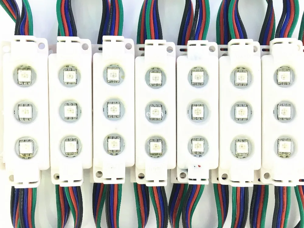 Necen 3 светодиода/pc 20 шт./лот 12 В светодиодный модуль пиксельные огни 5050 SMD led Рождество освещение RGB водонепроница