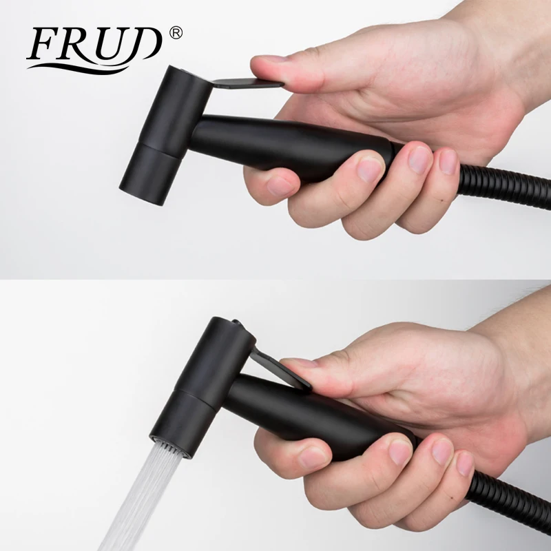 FRUD нержавеющая сталь Bidets черный душ очиститель биде портативный Туалет