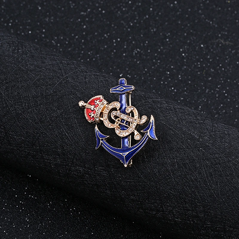 UALGL Новая модная эмалированная брошь Якорь винтажные Броши для женщин зимнее