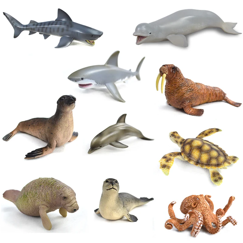 Осьминог морские животные модель игрушка в подарок море animalWhite КИТ Моделирование