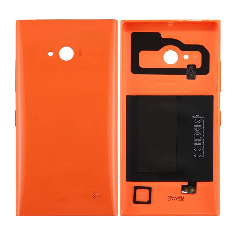 Оранжевый Одноцветное Цвет NFC Батарея задняя крышка для Nokia Lumia 735 - Цвет: Оранжевый