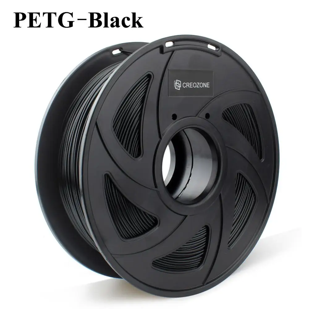 PETG-Black CREOZONE Премиум нить для 3d принтера 1,75 1 кг PETG ABS углеродное волокно TPU нейлон/PA Металл бедра 3D пластиковая нить - Цвет: PETG-Black