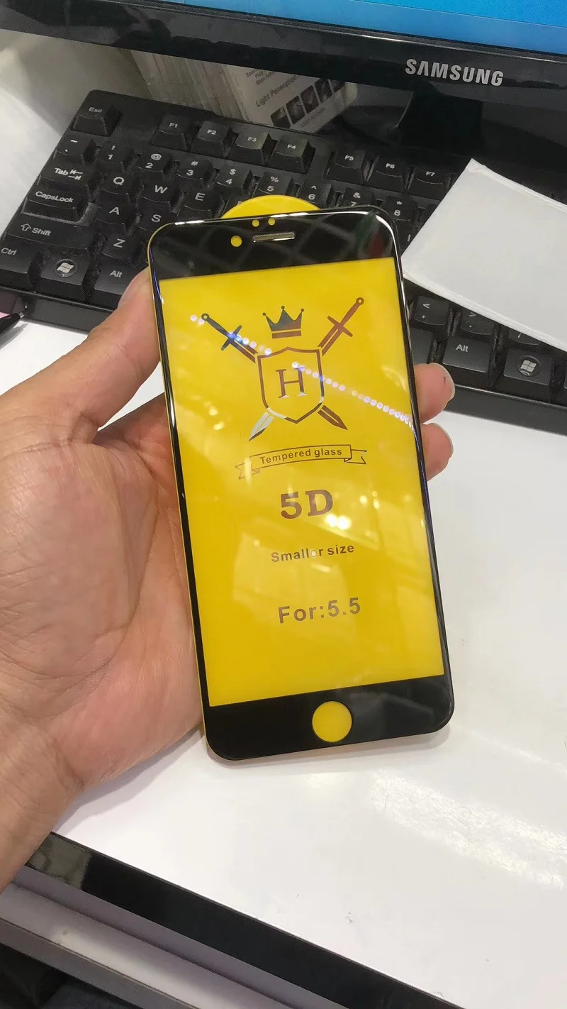 

5D full plastic protective film for iPhone XR xs max X 0.4 arc edge for Apple iphone 8 7 6s plus full plastic mobile phone film