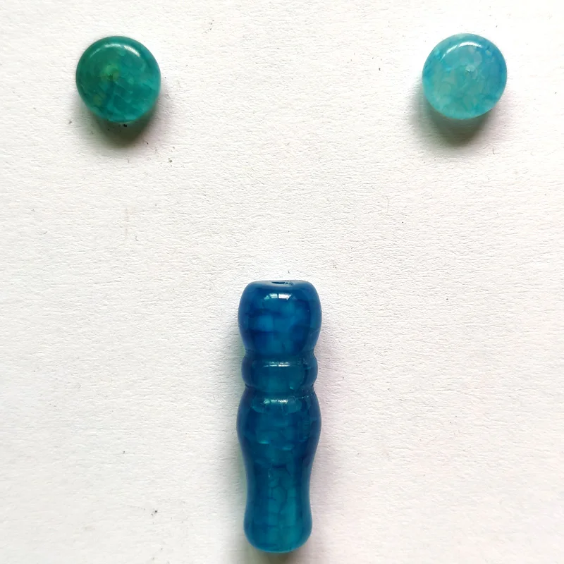 Аксессуары из натурального агата 10 шт. мусульманский браслет Tasbih голубой агат