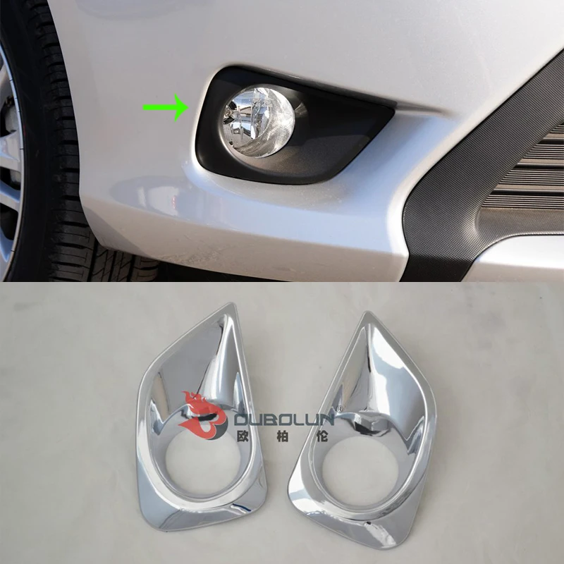 Car Accessories Exterior Decoration ABS Chrome Front Fog Lamp Light Cover Trims For Toyota Vios/Yaris Sedan 2014 Car-styling | Автомобили