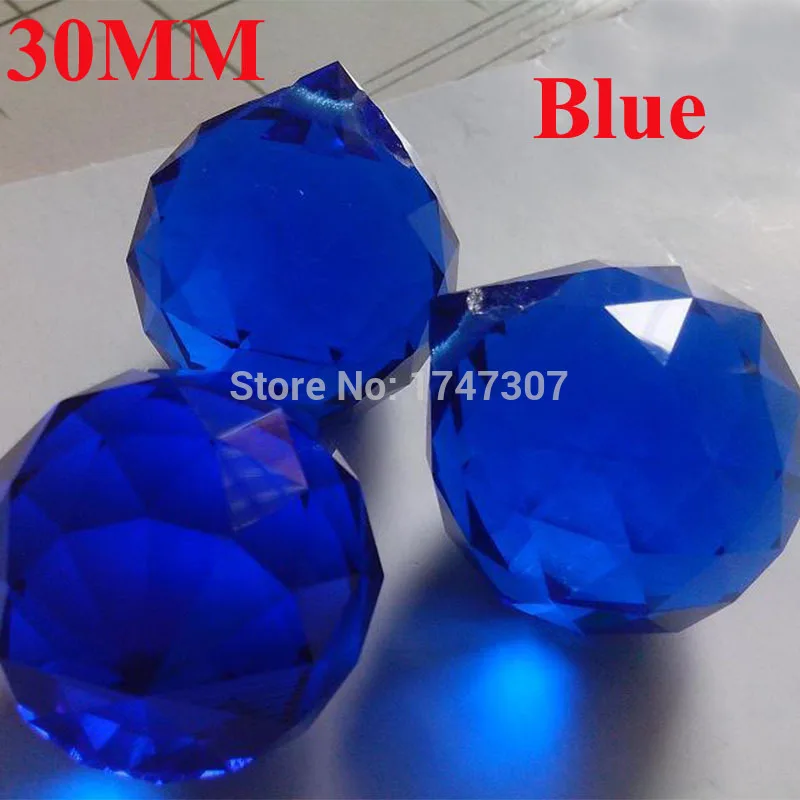 5 шт./лот 30 мм Сапфировая хрустальная люстра граненый шар Призма хрустальные