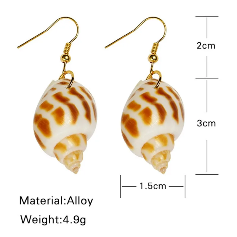 PINKSEE Bohemian Exquisite Drop Earrings Fashion Natural Conch Beach Shell Pendant Dangle Earring Ethnic Ear Piercing Jewelry | Украшения и