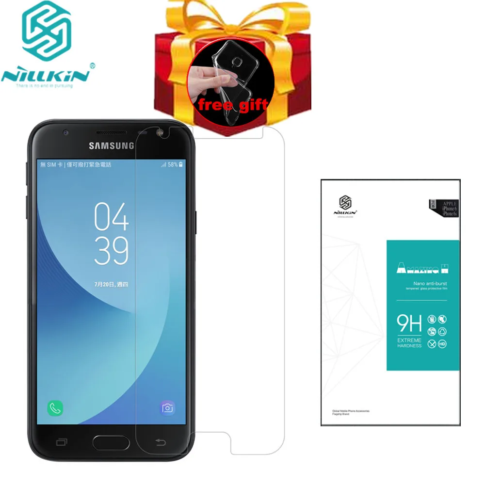 Чехол из ТПУ в подарок) Nillkin Amazing H закаленное стекло для Samsung Galaxy J3 2017 J330F/DS Защитная