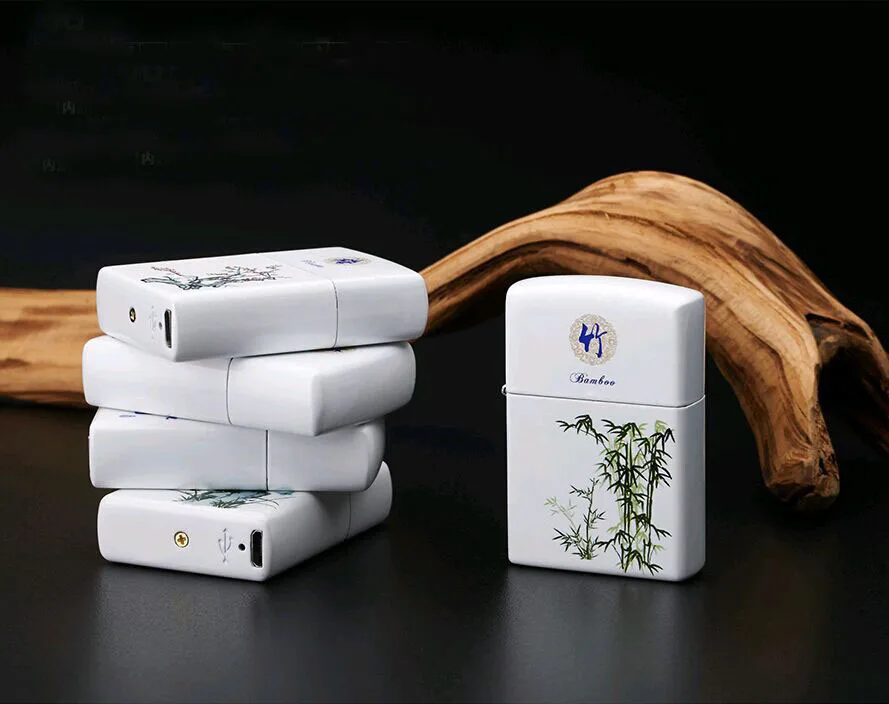 Прикуриватель популярный китайский национальный ветрозащитный зажигалки usb зарядка более легкий импульс дуги электронная цветная печать