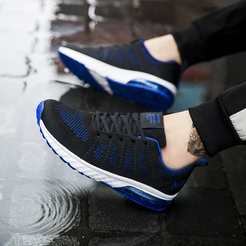 New Men Air Cushion Sneakers Running shoes Breathable Sport Shoes Lace-Up Fashion Footwear Chaussure Homme | Спорт и развлечения