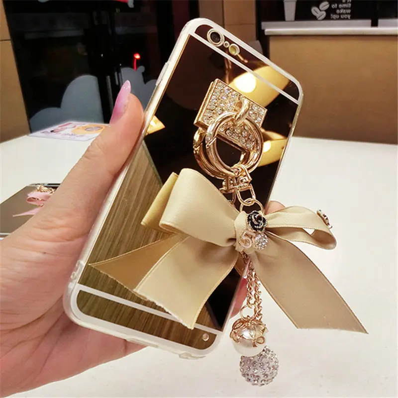 Для Xiaomi 8 9 SE MAX2 5X Redmi 4X 5A 6A 8A Note5A 7 6 Pro Роскошный чехол со стразами бантом и подвеской