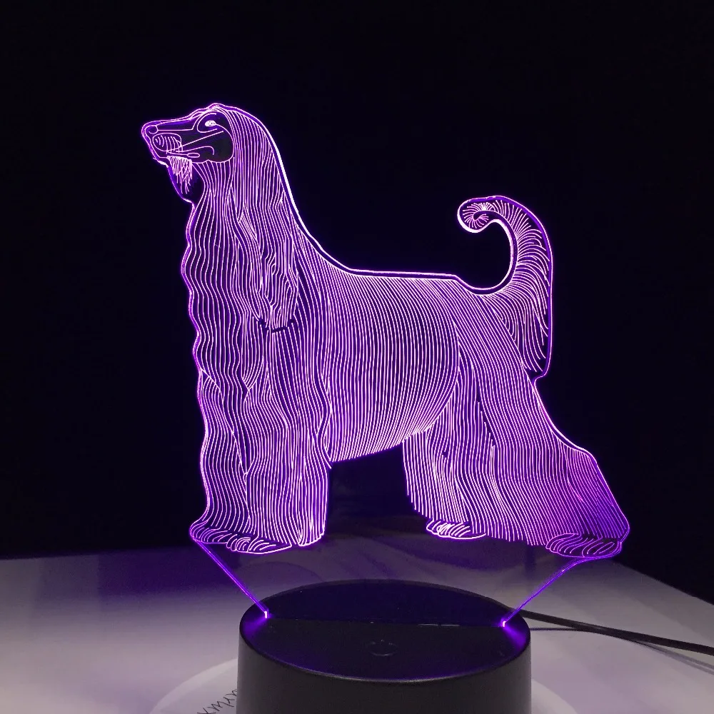 3D лампа для чая с самой красивой собакой во всем мире настольные светильники 7
