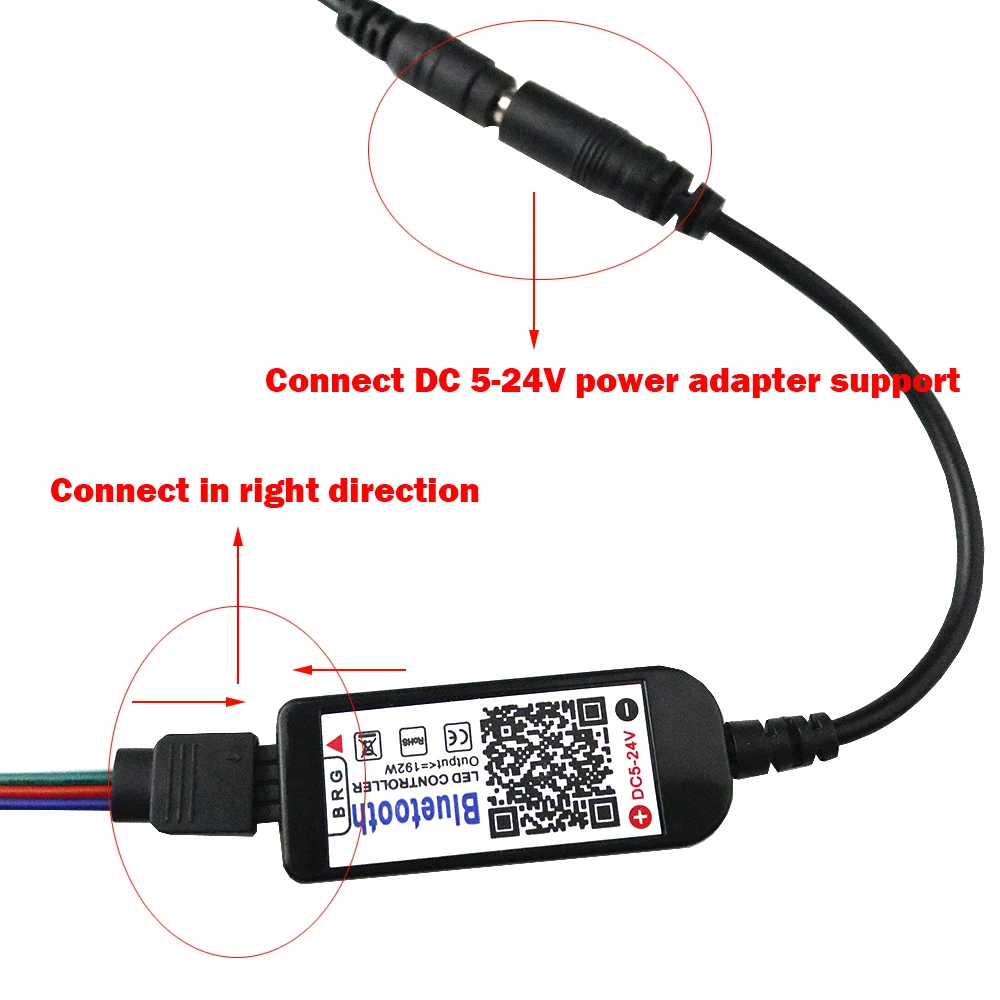 DC5V 24V светодиодный Управление Мини Bluetooth RGB 3 канала 4pin для 5050 полосы светильник IOS /