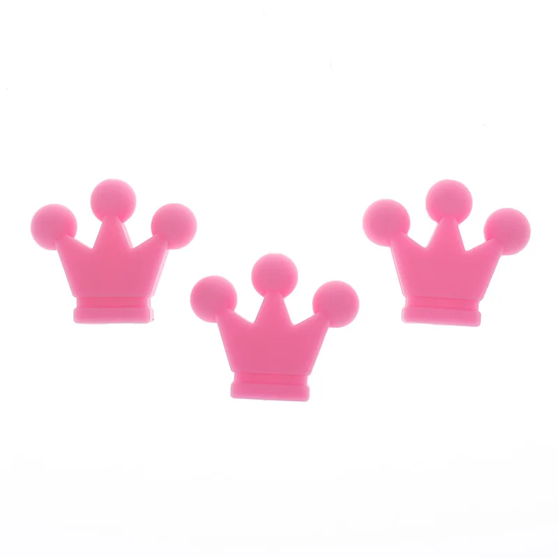 Cuentas de silicona de 5 piezas, cuentas de corona, sin Bpa, collar de dentici&oacute;n para beb&eacute;, pulsera colgante, cadena de chupete para beb&eacute;, Silikon DIY-1