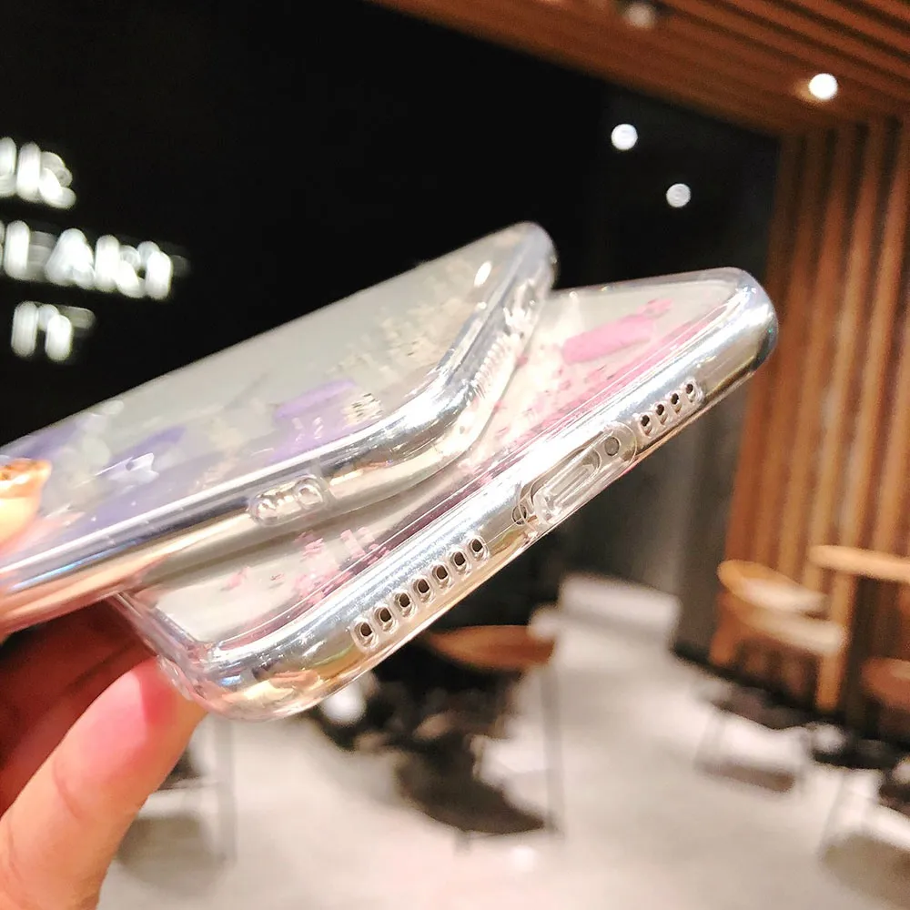 KISCASE Мягкий ТПУ чехол для iPhone 6 S Plus XS MAX X 7 8 5s настоящий цветок высушенный ручной