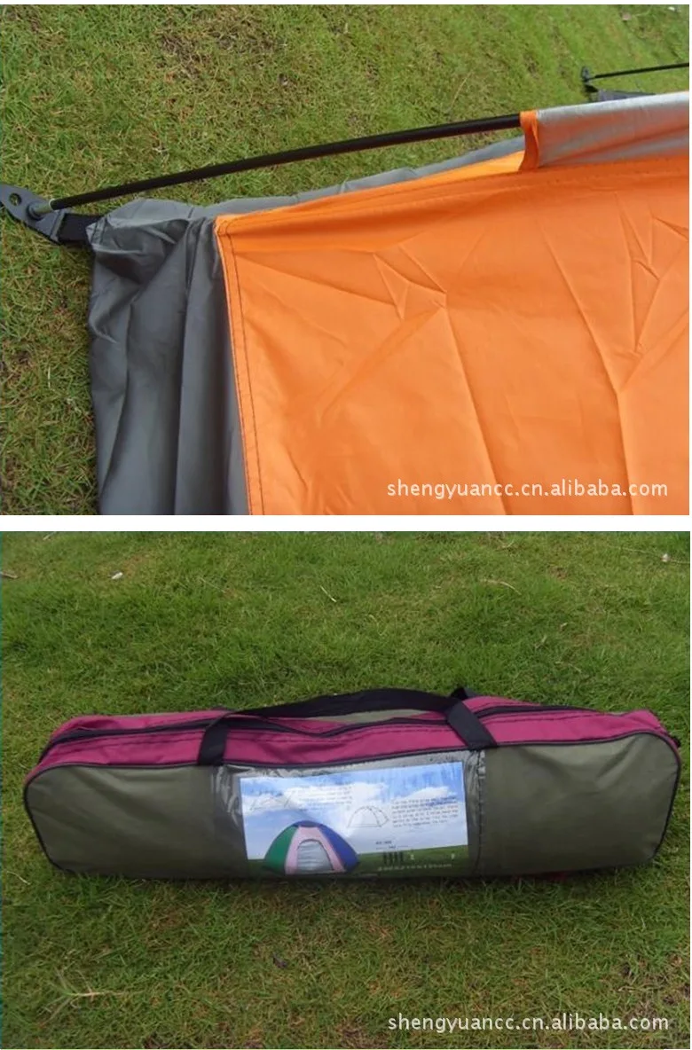 

Outdoor waterproof portable 4-5 person 1 layer 1 door anti-sun anti-insect windproof large space shade 6side camping beach tent
