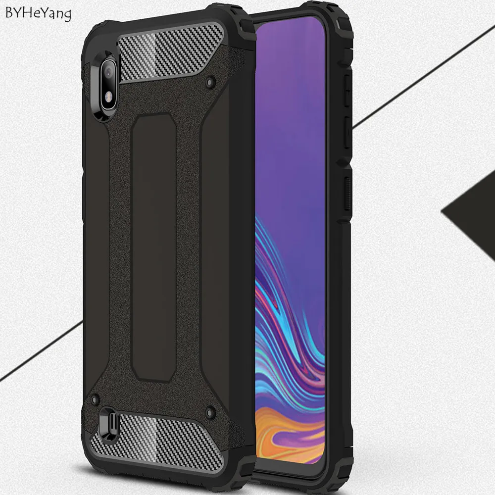 Чехол для Samsung A10 Galaxy мягкий бампер силиконовая задняя крышка из ТПУ + ПК гибридный
