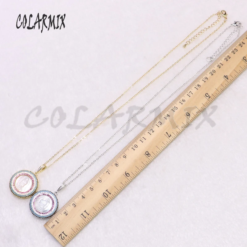 

5 strands Shell pendants necklace rainbow zircon pendant necklace fashion jewelry wholesale jewelry gift for women gems 5227