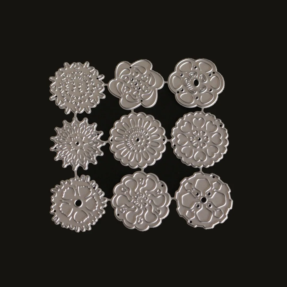 9 шт./компл. 3D цветок умирает в вырубных штампов металлические Скрапбукинг под давлением Трафареты набор «сделай сам» для Скрапбукинг фотоальбом декоративное тиснение 3D