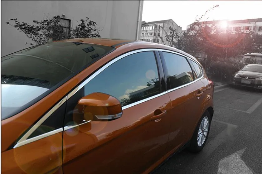 Автомобильный Стайлинг подходит для Ford Focus Mk3 хэтчбек 2012- хромированная нижняя накладка на подоконник