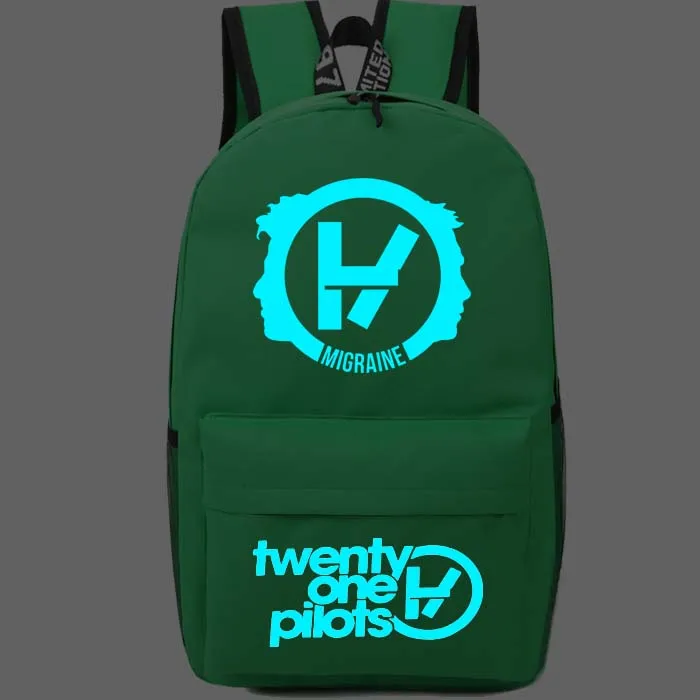 4 Twenty One Pilots рюкзак горячая полоса светящиеся рюкзаки для ноутбука студентов подростков девочек рюкзак для мальчиков сумка для писем - Цвет: 4