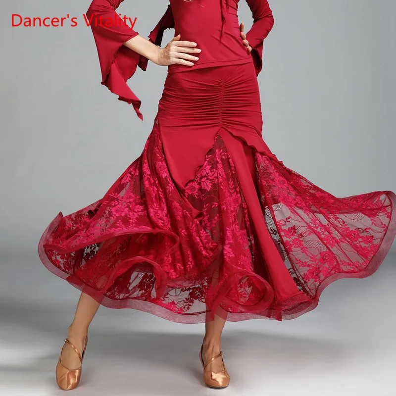 2017 новое поступление танцевальная юбка для бальных танцев перевернутая пряжа