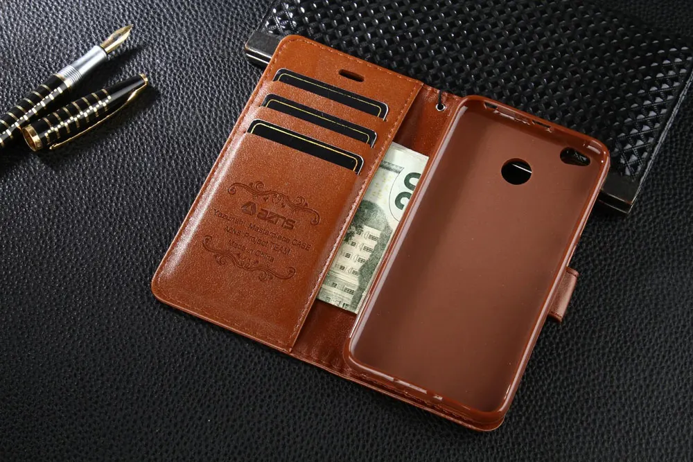 Чехол книжка из искусственной кожи для Redmi 4X чехол бумажник Xiaomi Note 4 F1 4A 5A 6A MI 5X