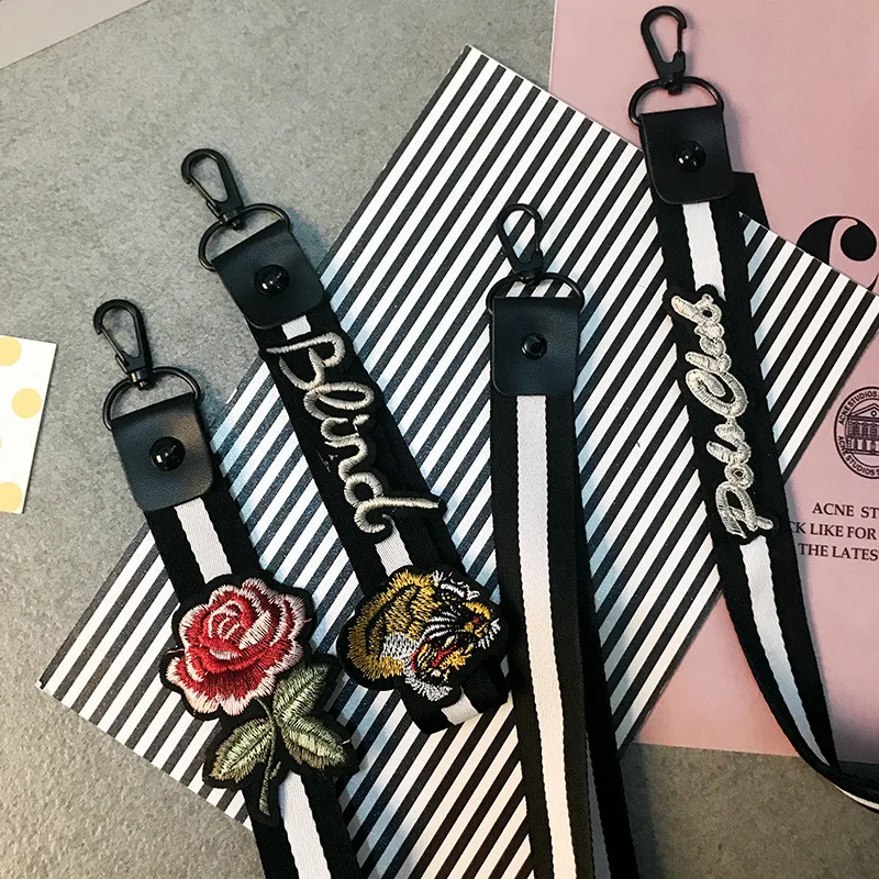 Роза цветок запястье висячая Шея Веревка DIY мобильный телефон оболочки