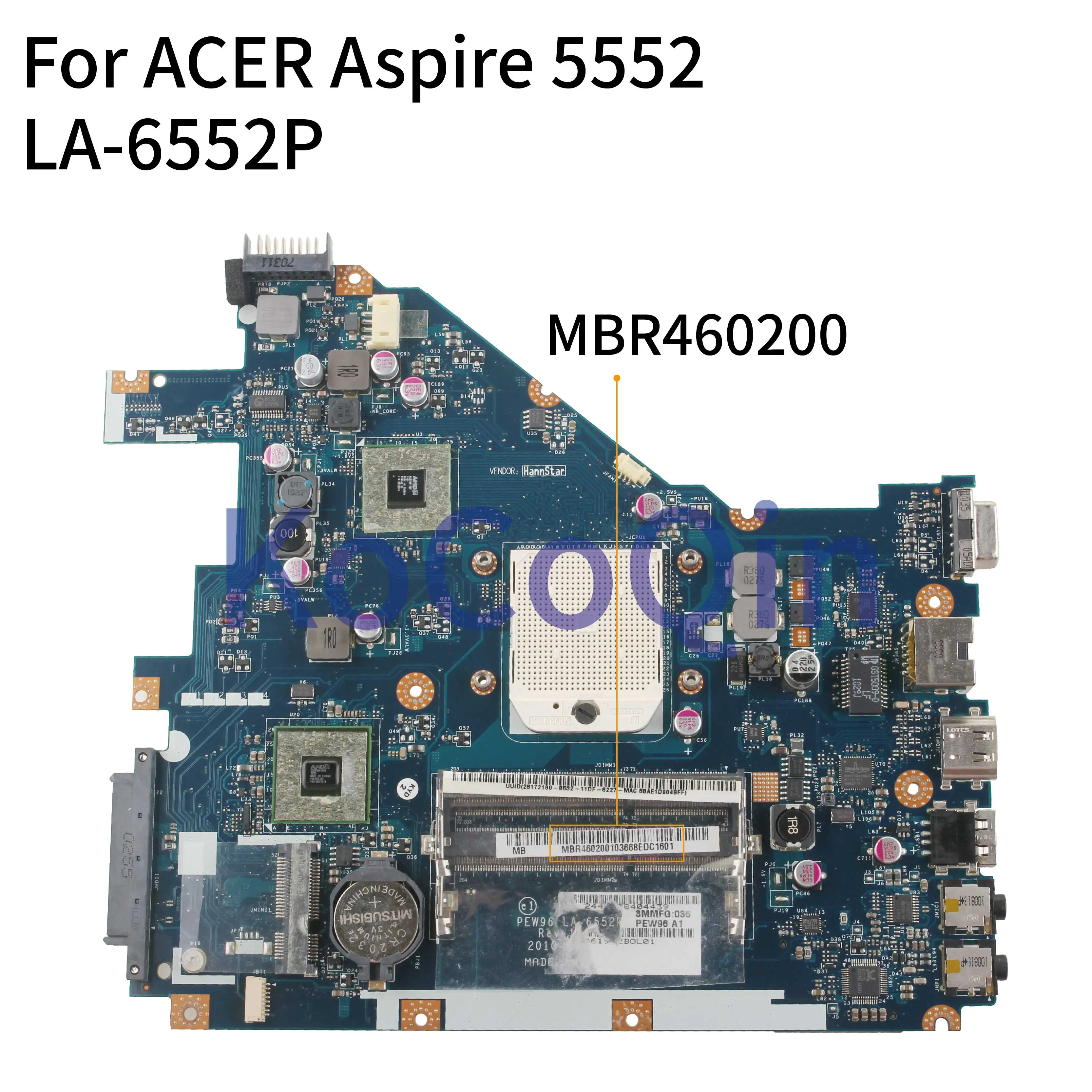 KoCoQin материнская плата для ноутбука ACER Aspire 5552 материнская плата PEW96 LA-6552P MBR4602001 AMD