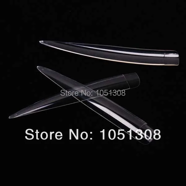 10 пакетов / серия прозрачный акрил маникюр длинная стилет Sharp заканчивая солон