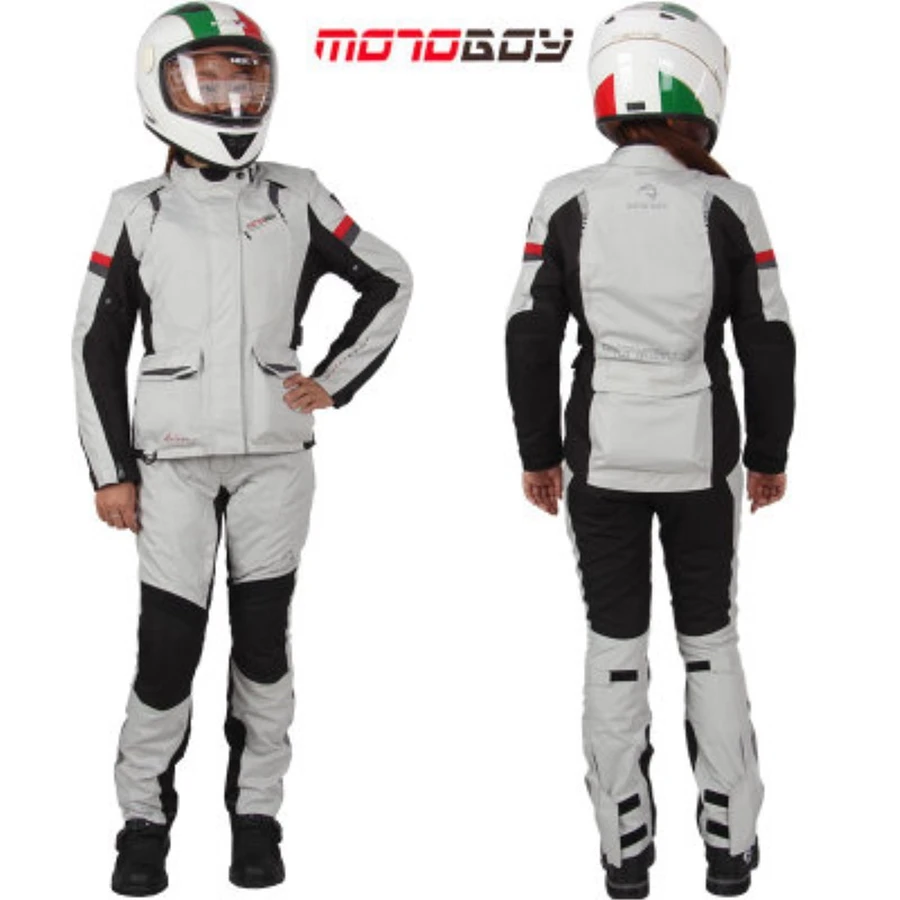 1 комплект MOTOBOY женский мотоцикл гоночный Водонепроницаемый Куртка Cordura текстильные костюмы мотоциклетная куртка и брюки