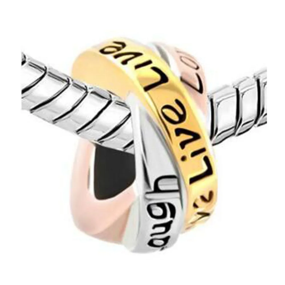 Бесплатная доставка подходят Пандора браслеты кольцо Троицы счастливые амулеты