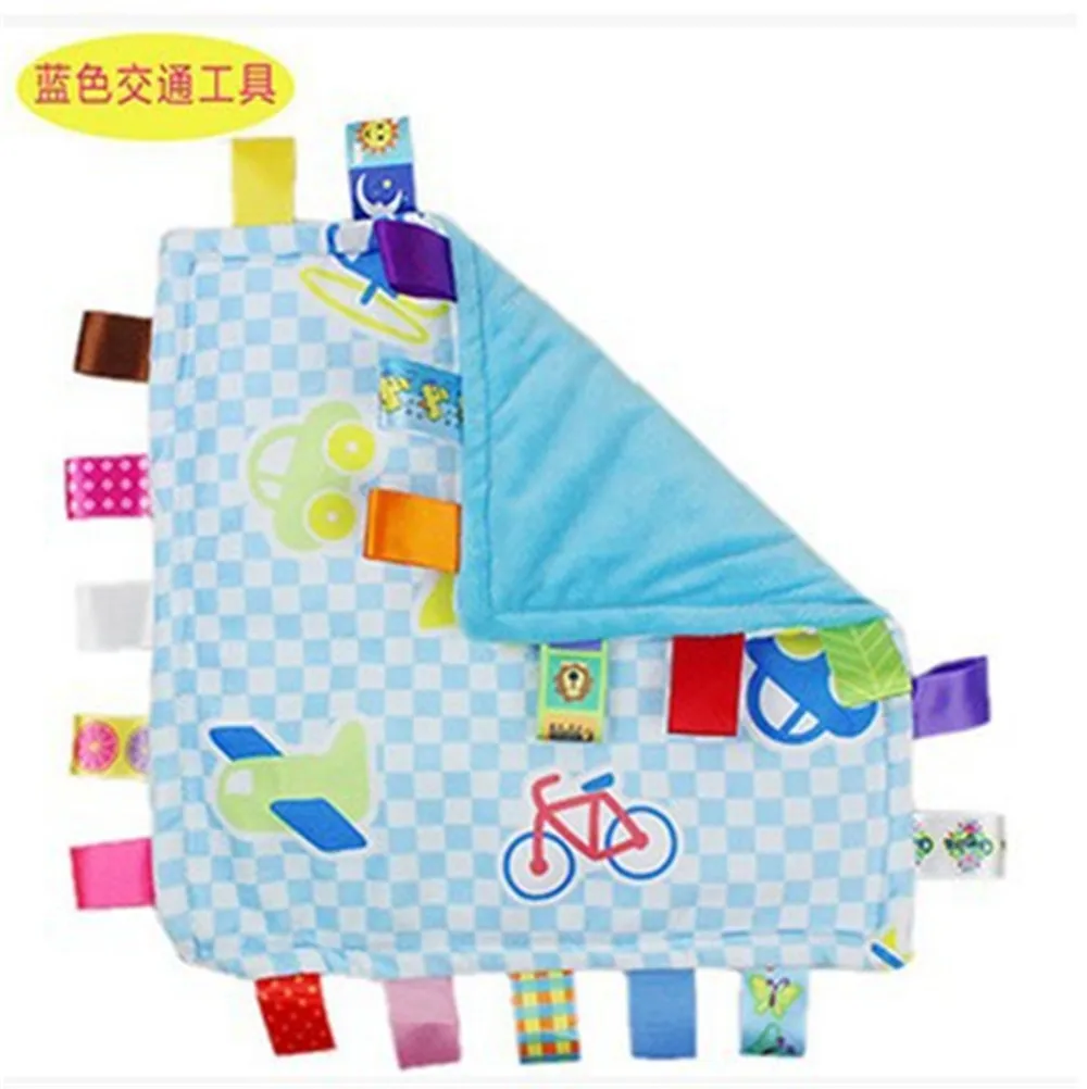 

7 Styles Appease Towel 30cm Baby Soft Square Comforting Taggies Blanket Wipe Plush Toy Label Bell Bed Hanging Baby Toy