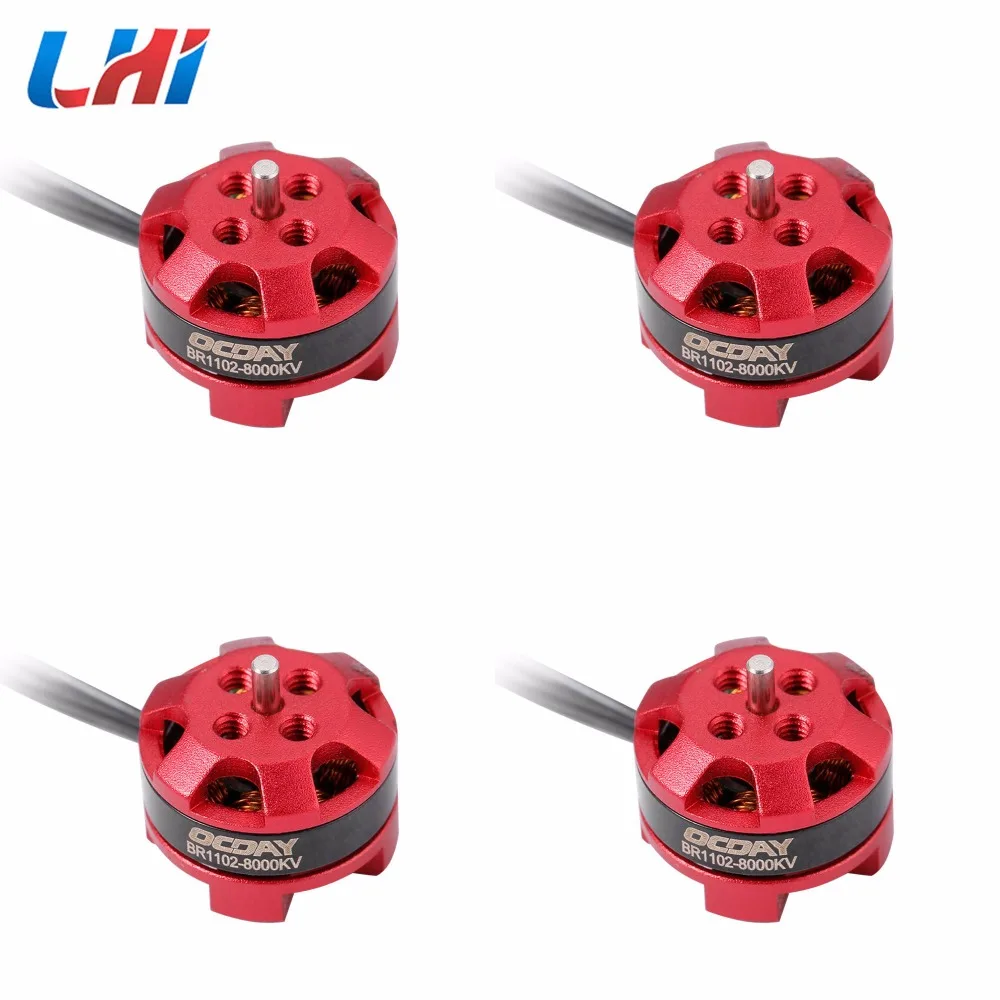 OCDAY RC Мотор 4 шт 1102 BR1102 8000KV 1 3S бесщеточный мотор для 50 90 мм микро FPV гоночный Дрон