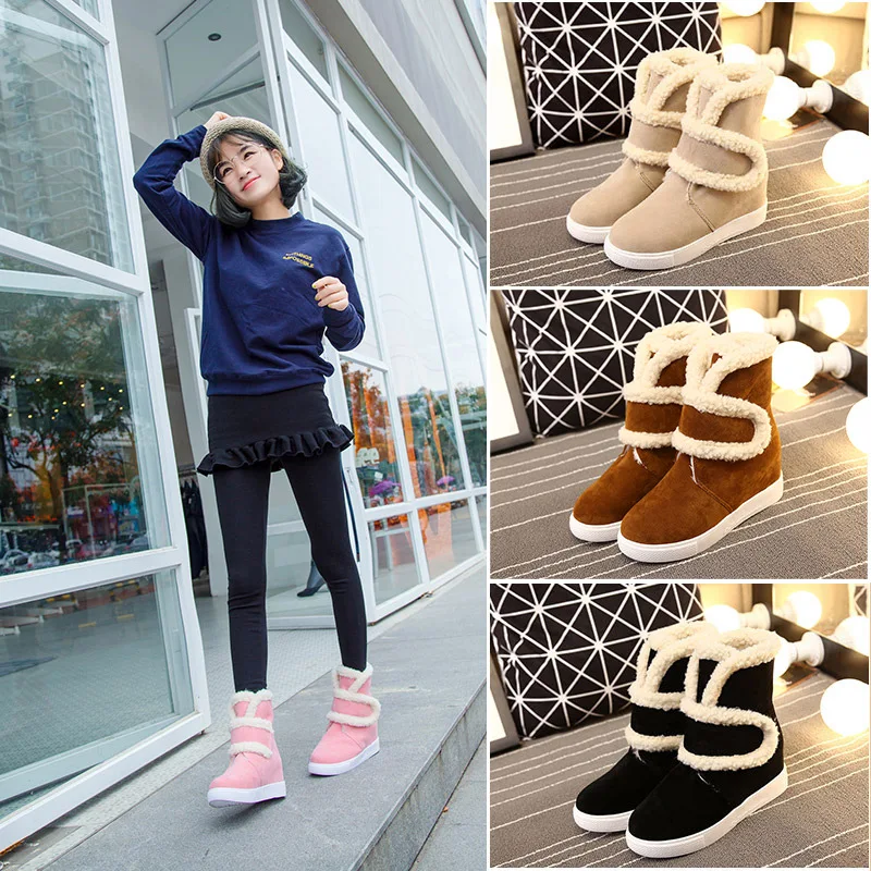 Зимой 2017 года новый увеличился снегоступы скраб сапоги женские меховые размер