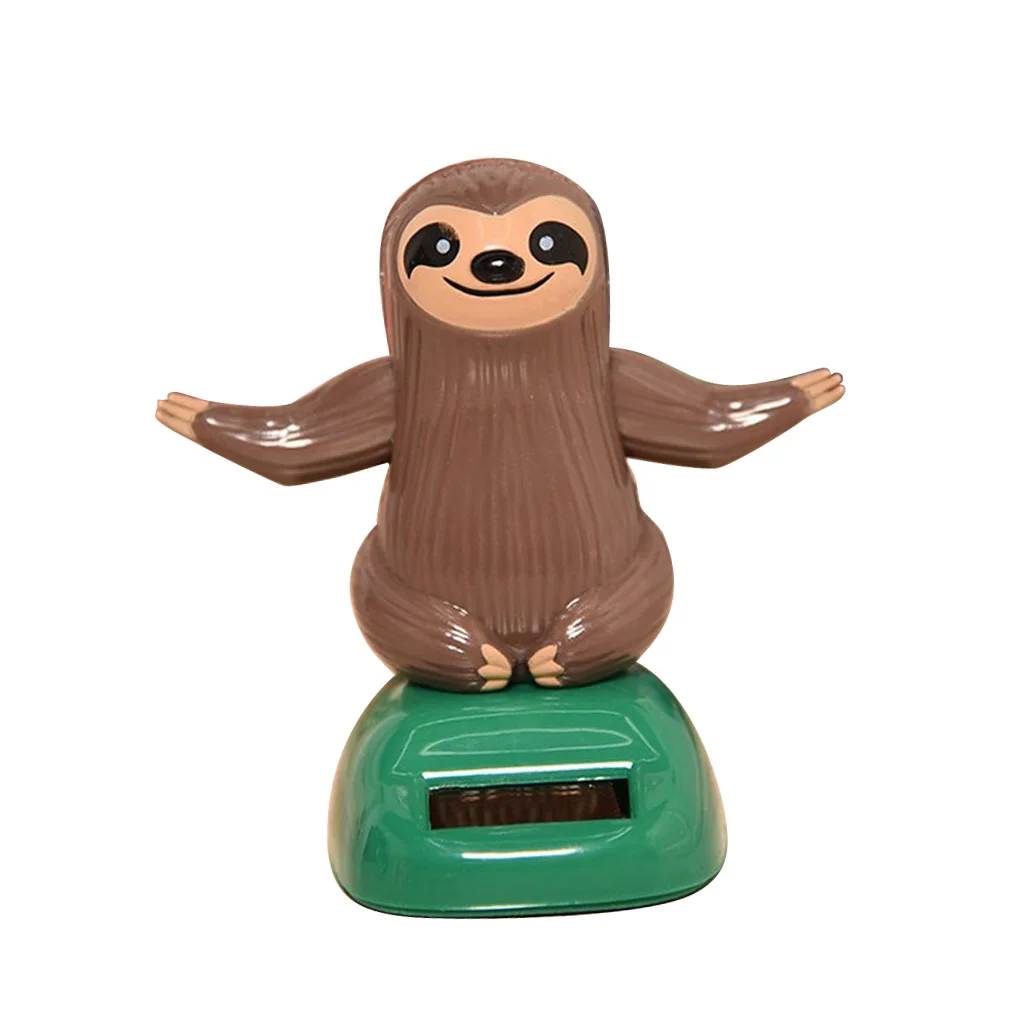 Mini Animal Figurines Solar Powered Toys Dancing Model Home Car Dashboard Window Ornament Garden Miniatures DIY Crafts Supplies | Дом и сад