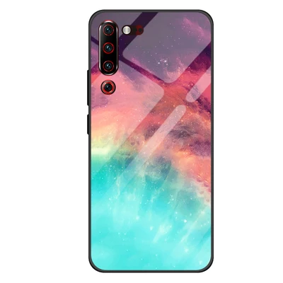 Коричневый Чехол из закаленного стекла для lenovo Z6 Pro, силиконовая Мягкая задняя крышка для lenovo Z 6 Pro, чехол для телефона с мультяшным рисунком s L78051 - Цвет: Коричневый