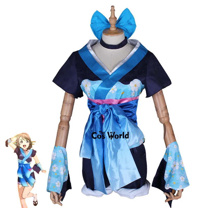 Милый! Солнечный свет! Aqours Watanabe You MY Dance Today MIRACLE WAVE Yukata кимоно платье униформа наряд