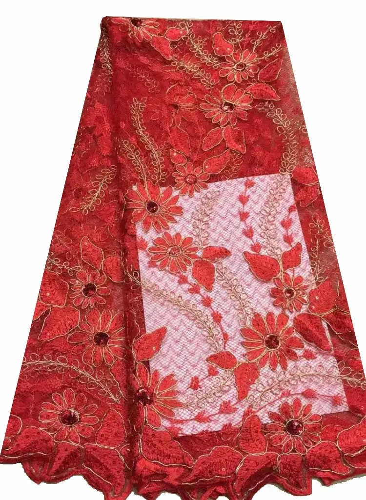 High quality African sequins lace fabric 5 Yards for Bridal dress Tulle bule NX0666-6 | Дом и сад