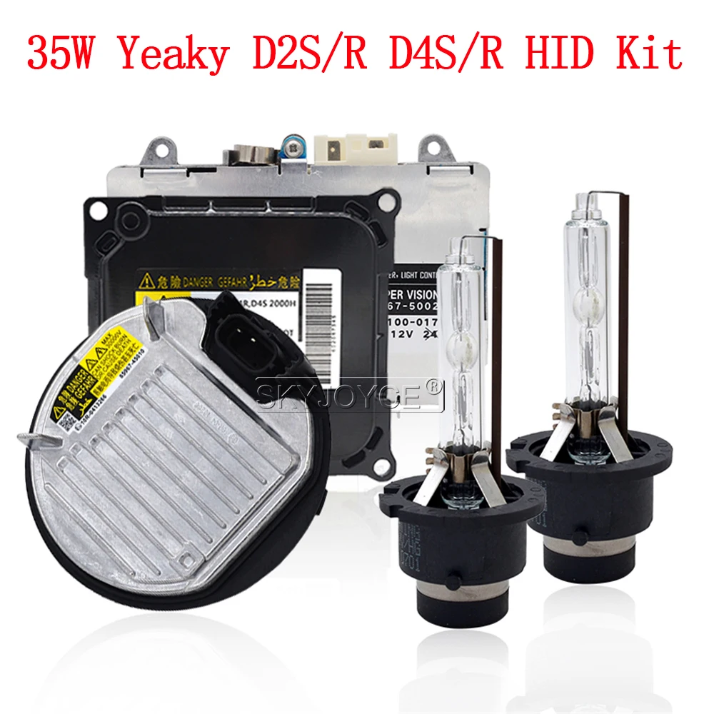 Оригинальный 35W Yeaky HID ксеноновая лампа D2S D4S балласт комплект автомобильных фар
