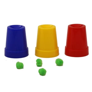 50 компл.лот небольшой мини три чашки и шарики 3,4*3,0 см Закрытый фокусы Иллюзия ментализм truco магия детские игрушки 82079