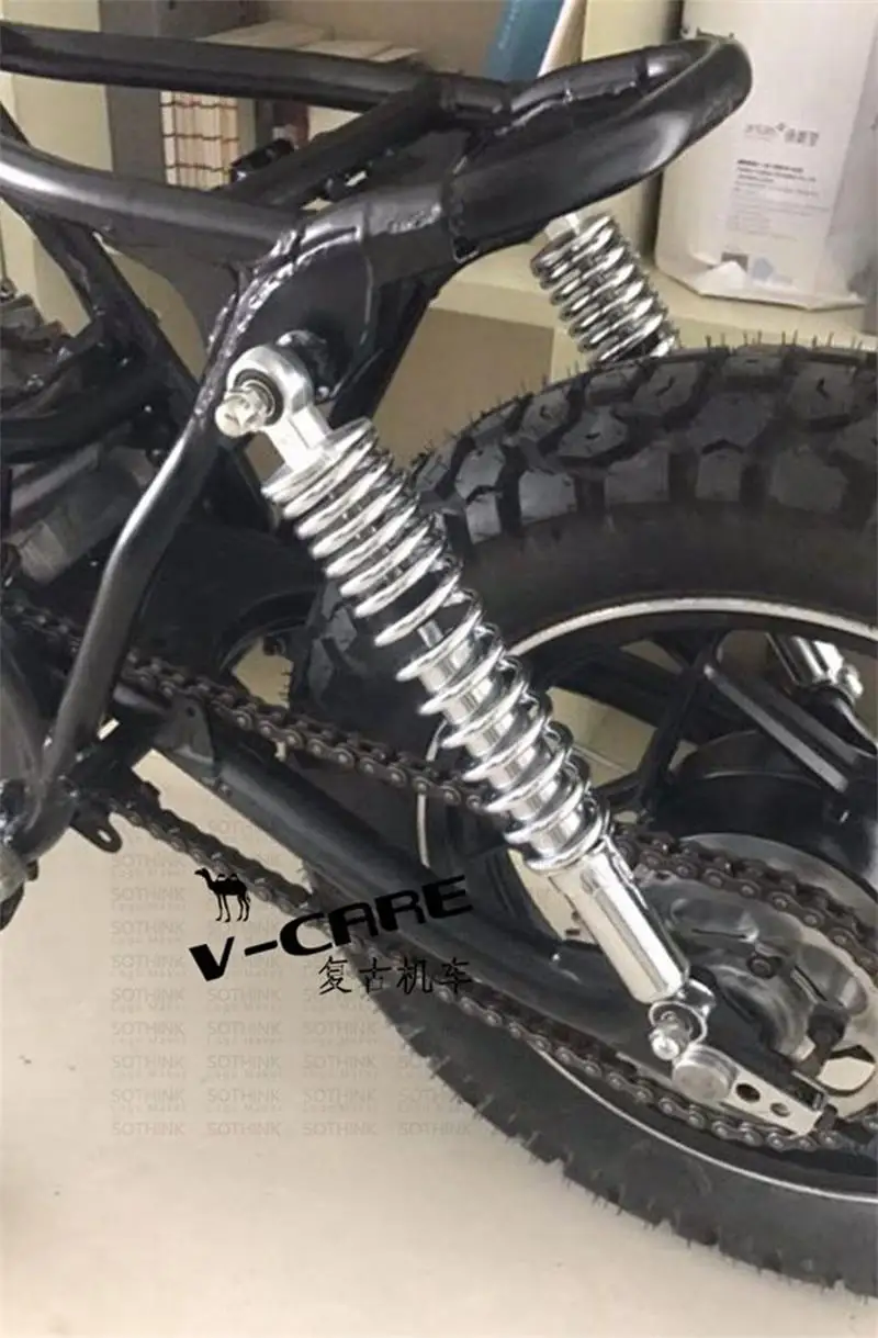 350 мм Универсальные хромированные амортизаторы для Honda/Yamaha/Suzuki/Kawasaki/внедорожные