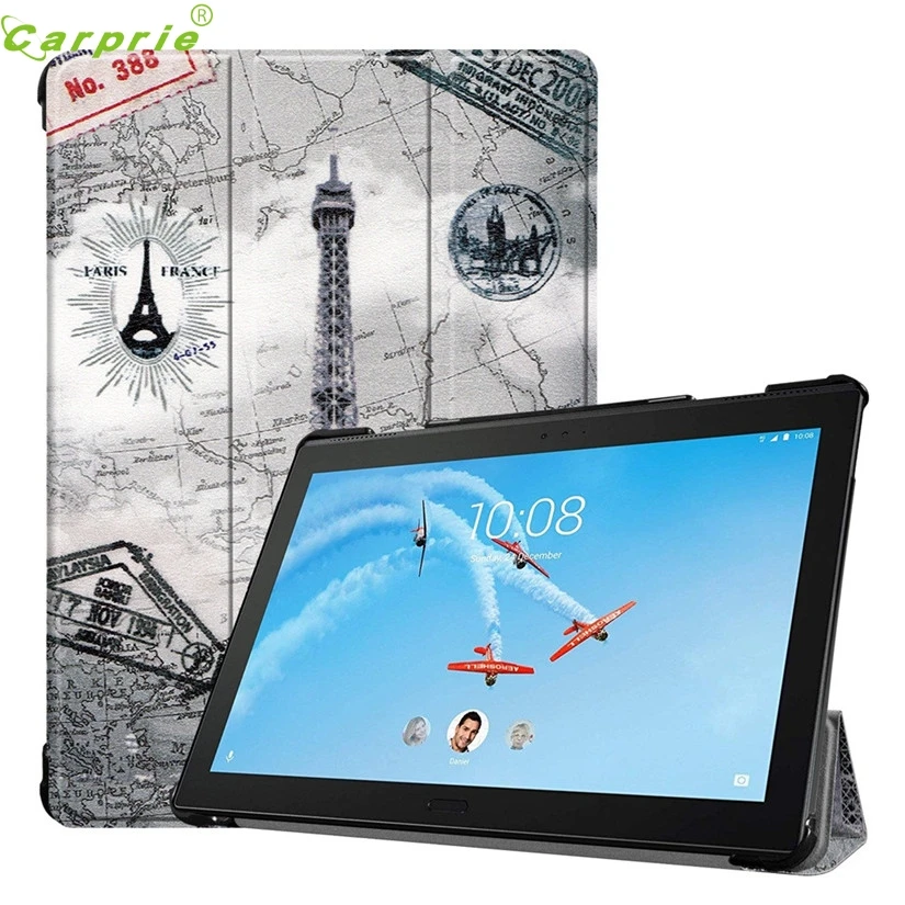 CARPRIE ультра тонкий кожаный чехол подставка для 10 дюймов Lenovo Tab P10 TB X 705 защитный