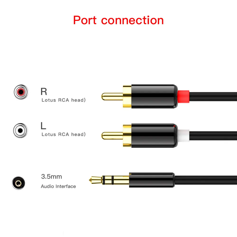 Кабель RCA 2RCA на 3 5 мм аудиокабель с разъемом Rca Aux кабель для телефона Edifer домашний